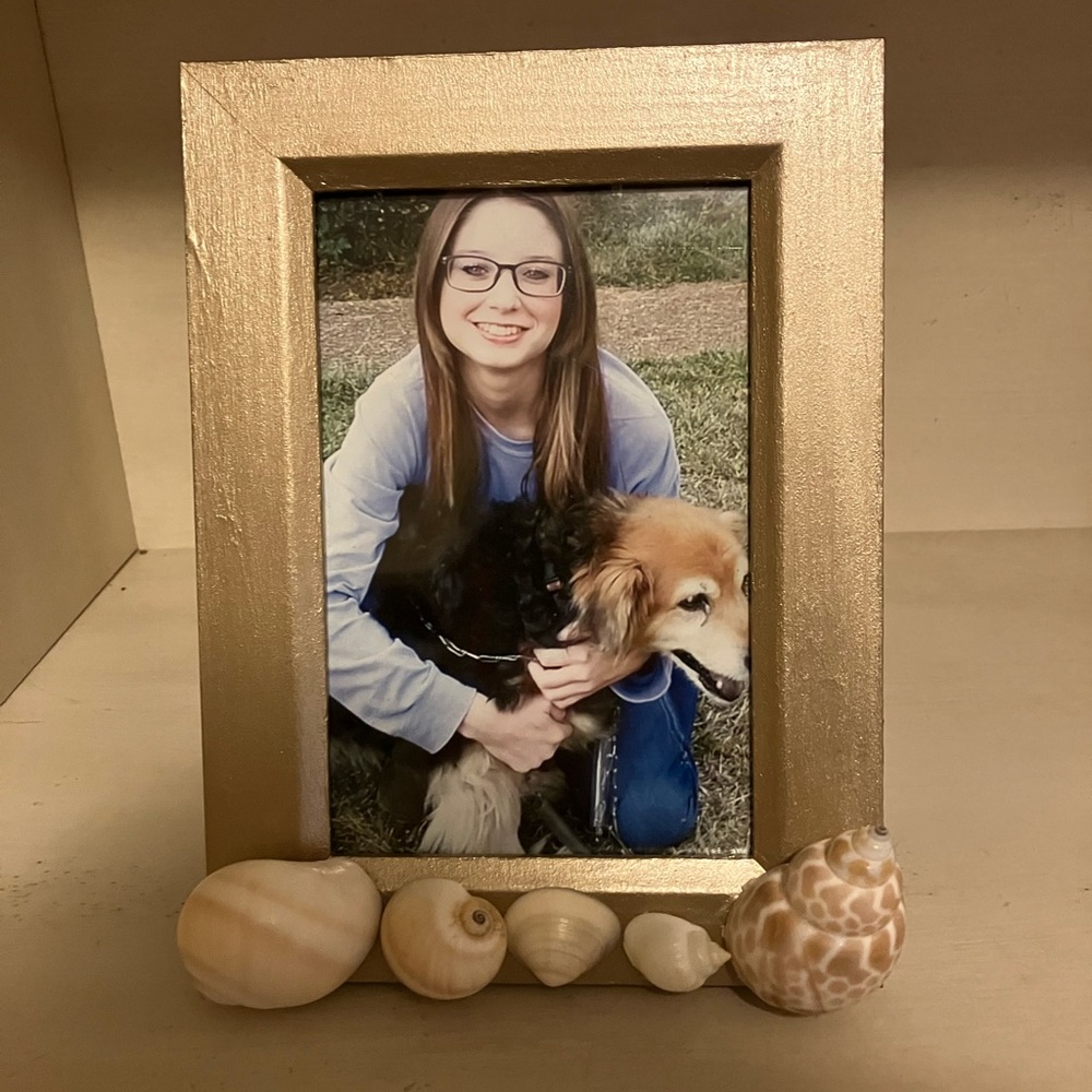 Champagne Gold Photo Frame, Beach 4x6 Picture Frame, Beach Home Decor, Sea Photo